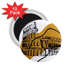 Colosseo Draw Silhouette 2 25  Magnets (10 Pack)  by ConteMonfrey