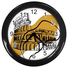 Colosseo Draw Silhouette Wall Clock (black) by ConteMonfrey