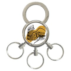 Colosseo Draw Silhouette 3-ring Key Chain by ConteMonfrey