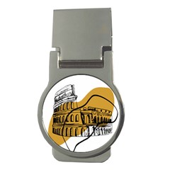 Colosseo Draw Silhouette Money Clips (round)  by ConteMonfrey