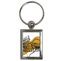 Colosseo Draw Silhouette Key Chain (rectangle) by ConteMonfrey