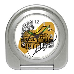 Colosseo Draw Silhouette Travel Alarm Clock by ConteMonfrey