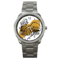 Colosseo Draw Silhouette Sport Metal Watch by ConteMonfrey