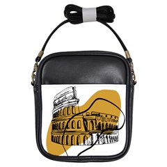 Colosseo Draw Silhouette Girls Sling Bag by ConteMonfrey