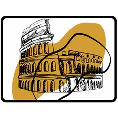 Colosseo Draw Silhouette Fleece Blanket (large)  by ConteMonfrey