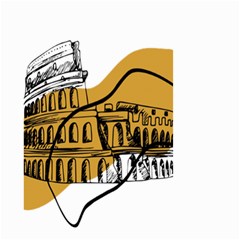 Colosseo Draw Silhouette Small Garden Flag (two Sides) by ConteMonfrey