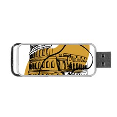 Colosseo Draw Silhouette Portable Usb Flash (one Side) by ConteMonfrey