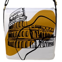 Colosseo Draw Silhouette Flap Closure Messenger Bag (s) by ConteMonfrey