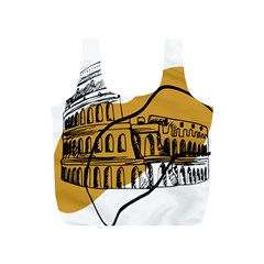 Colosseo Draw Silhouette Full Print Recycle Bag (s) by ConteMonfrey