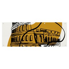 Colosseo Draw Silhouette Banner And Sign 8  X 3  by ConteMonfrey