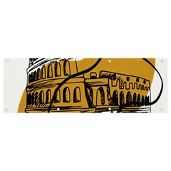 Colosseo Draw Silhouette Banner And Sign 9  X 3  by ConteMonfrey