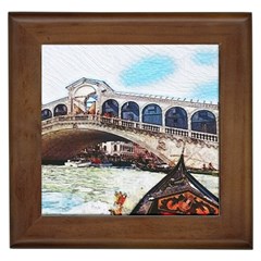 Lovely Gondola Ride - Venetian Bridge Framed Tile by ConteMonfrey