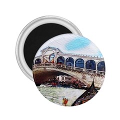 Lovely Gondola Ride - Venetian Bridge 2 25  Magnets by ConteMonfrey