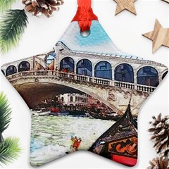 Lovely Gondola Ride - Venetian Bridge Ornament (star) by ConteMonfrey