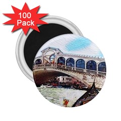 Lovely Gondola Ride - Venetian Bridge 2 25  Magnets (100 Pack)  by ConteMonfrey