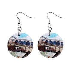 Lovely Gondola Ride - Venetian Bridge Mini Button Earrings by ConteMonfrey