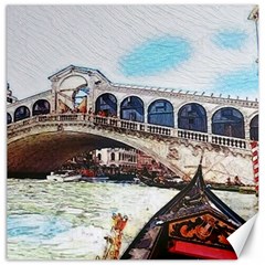 Lovely Gondola Ride - Venetian Bridge Canvas 12  X 12  by ConteMonfrey