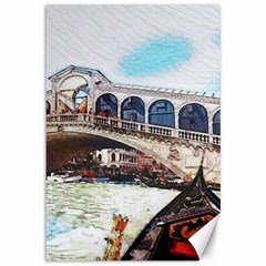 Lovely Gondola Ride - Venetian Bridge Canvas 12  X 18  by ConteMonfrey