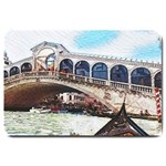 Lovely Gondola Ride - Venetian Bridge Large Doormat  30 x20  Door Mat