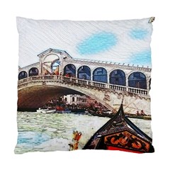 Lovely Gondola Ride - Venetian Bridge Standard Cushion Case (two Sides) by ConteMonfrey