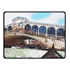 Lovely Gondola Ride - Venetian Bridge Fleece Blanket (small) by ConteMonfrey