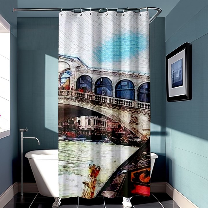 Lovely Gondola Ride - Venetian Bridge Shower Curtain 36  x 72  (Stall) 