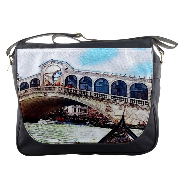 Lovely Gondola Ride - Venetian Bridge Messenger Bag