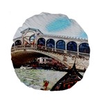 Lovely Gondola Ride - Venetian Bridge Standard 15  Premium Round Cushions Front