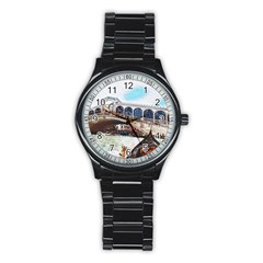 Lovely Gondola Ride - Venetian Bridge Stainless Steel Round Watch by ConteMonfrey