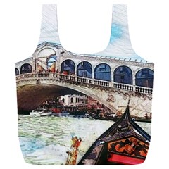 Lovely Gondola Ride - Venetian Bridge Full Print Recycle Bag (xxl) by ConteMonfrey