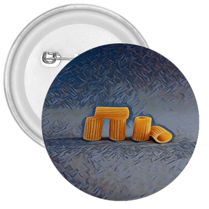 Pasta Is Art - Italian Food 3  Buttons