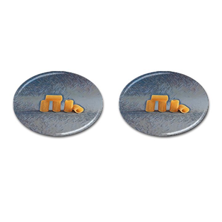 Pasta Is Art - Italian Food Cufflinks (Oval)