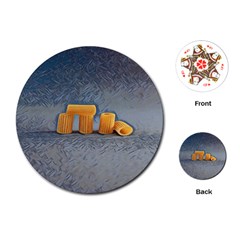 Pasta Is Art - Italian Food Playing Cards Single Design (round)