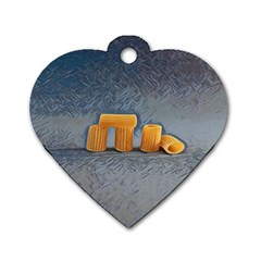 Pasta Is Art - Italian Food Dog Tag Heart (one Side) by ConteMonfrey