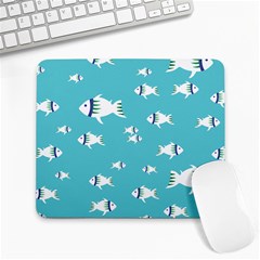 Blue Fish Pattern Large Mousepads by danenraven