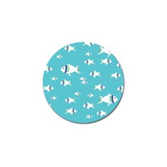 Blue Fish Pattern Golf Ball Marker (10 Pack) by danenraven