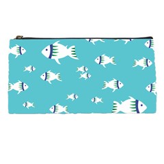 Blue Fish Pattern Pencil Case by danenraven