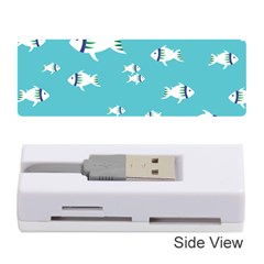 Blue Fish Pattern Memory Card Reader (stick) by danenraven