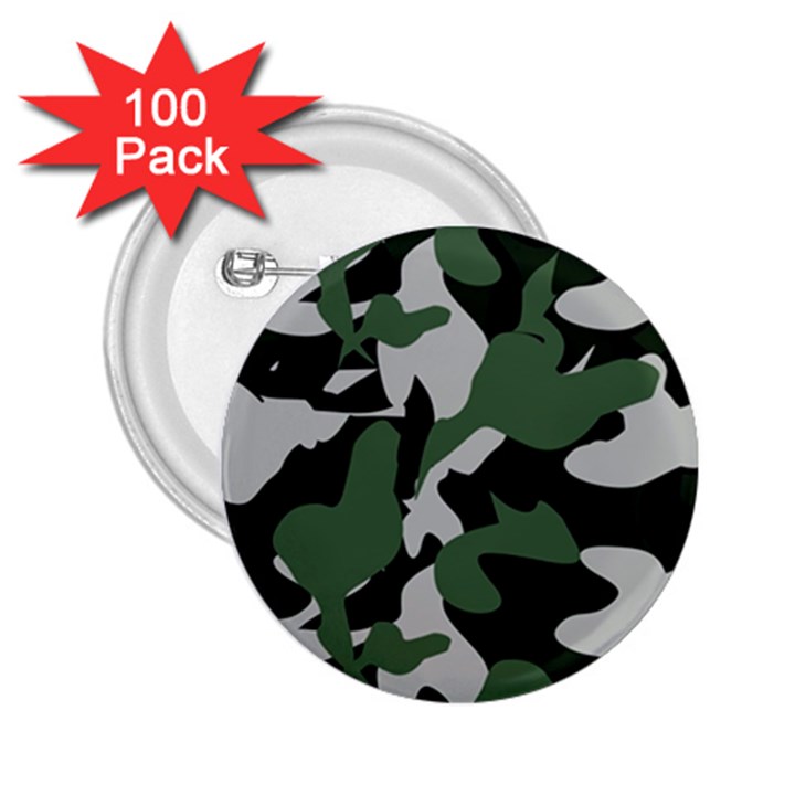 Illustration Camouflage Camo Army Soldier Abstract Pattern 2.25  Buttons (100 pack) 