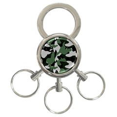 Illustration Camouflage Camo Army Soldier Abstract Pattern 3-ring Key Chain by danenraven