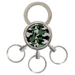 Illustration Camouflage Camo Army Soldier Abstract Pattern 3-Ring Key Chain Front