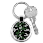 Illustration Camouflage Camo Army Soldier Abstract Pattern Key Chain (Round) Front