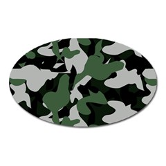 Illustration Camouflage Camo Army Soldier Abstract Pattern Oval Magnet by danenraven