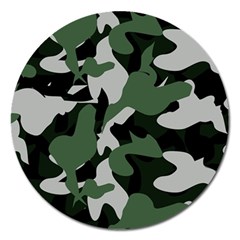 Illustration Camouflage Camo Army Soldier Abstract Pattern Magnet 5  (round) by danenraven