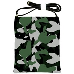 Illustration Camouflage Camo Army Soldier Abstract Pattern Shoulder Sling Bag by danenraven