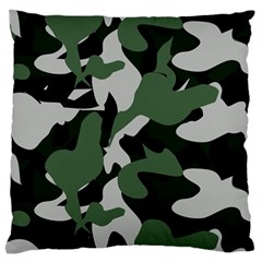 Illustration Camouflage Camo Army Soldier Abstract Pattern Large Cushion Case (two Sides) by danenraven