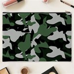 Illustration Camouflage Camo Army Soldier Abstract Pattern Cosmetic Bag (XXXL) Back