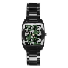 Illustration Camouflage Camo Army Soldier Abstract Pattern Stainless Steel Barrel Watch by danenraven