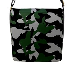 Illustration Camouflage Camo Army Soldier Abstract Pattern Flap Closure Messenger Bag (l) by danenraven