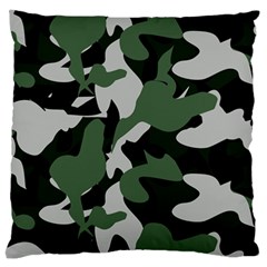 Illustration Camouflage Camo Army Soldier Abstract Pattern Large Flano Cushion Case (two Sides) by danenraven